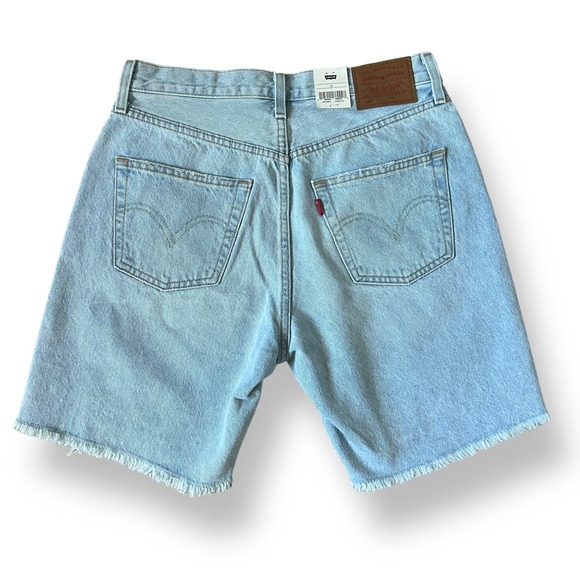 Levi's 501 90s High Rise Distressed Shorts Size 28 NWT - Picture 6 of 11